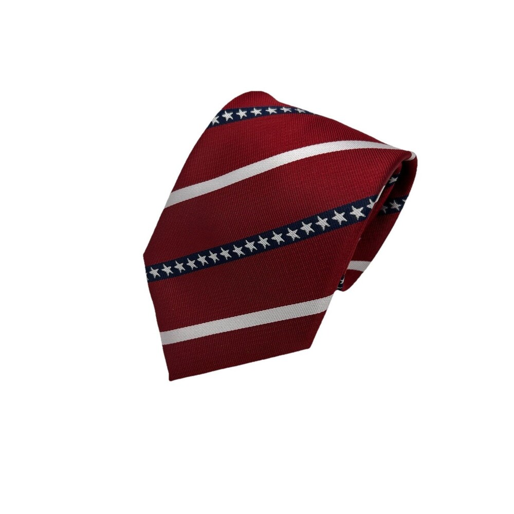 Aspen Designs Red White Blue Star Striped Men’s Neck Tie 58"x 3.75"